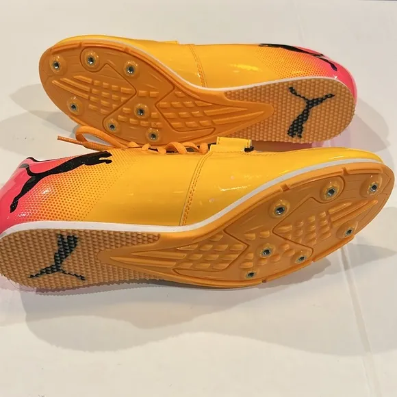Puma evoSpeed Long Jump 10 Field Event Spikes Orange Athletics Olympic US 13