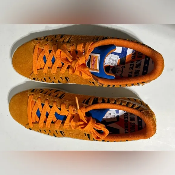 PUMA Kellogg's Frosted Flakes Sneakers Shoes 10 Men's Tony the Tiger 70th Orange