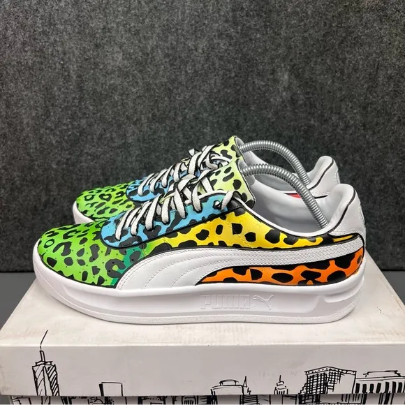 Puma Men’s GV “Rainbow Leopard” Custom Sneaker Size 10
