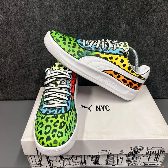 Puma Men’s GV “Rainbow Leopard” Custom Sneaker Size 10