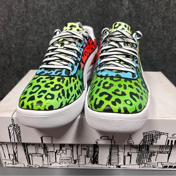 Puma Men’s GV “Rainbow Leopard” Custom Sneaker Size 10