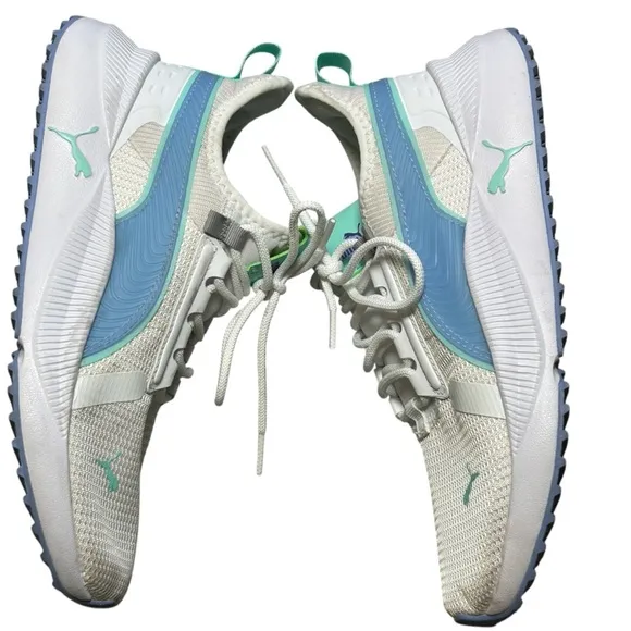 Puma Pacer Future Street Virtual Lace Up Sneaker White Blue Unisex 6.5 Big Kid