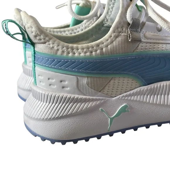 Puma Pacer Future Street Virtual Lace Up Sneaker White Blue Unisex 6.5 Big Kid