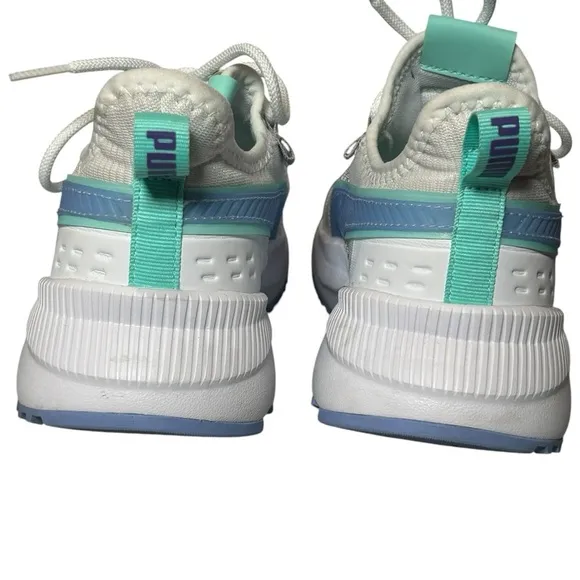 Puma Pacer Future Street Virtual Lace Up Sneaker White Blue Unisex 6.5 Big Kid