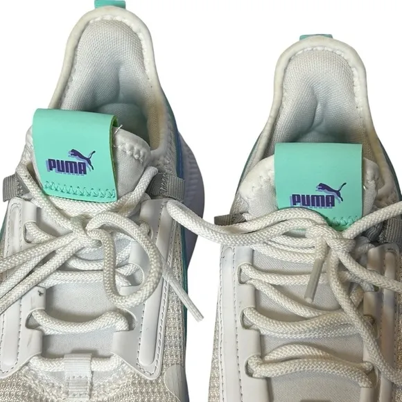 Puma Pacer Future Street Virtual Lace Up Sneaker White Blue Unisex 6.5 Big Kid