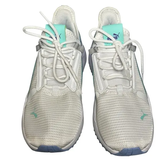 Puma Pacer Future Street Virtual Lace Up Sneaker White Blue Unisex 6.5 Big Kid