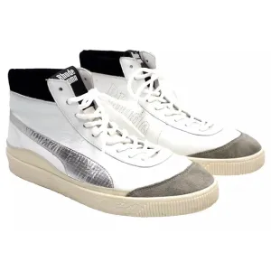 Puma Rhude Sneakers Athletic Shoes '68 OG Mid Men's Size 10.5 White Silver
