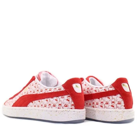 Puma Suede Classic X Hello Kitty  Red Suede Sneakers Shoes Kawaii Retro Sanrio