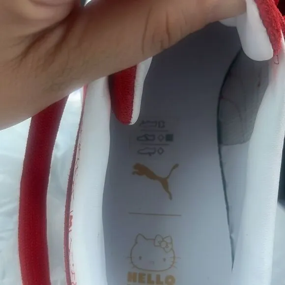 Puma Suede Classic X Hello Kitty  Red Suede Sneakers Shoes Kawaii Retro Sanrio