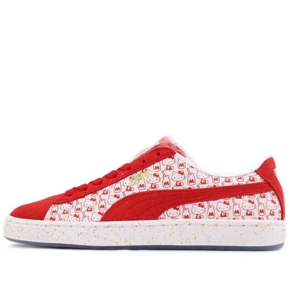 Puma Suede Classic X Hello Kitty  Red Suede Sneakers Shoes Kawaii Retro Sanrio