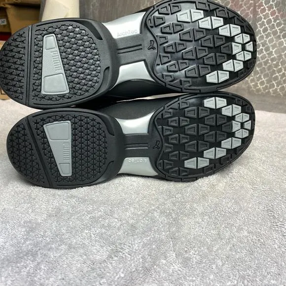 Puma Tazon 6 FM Shoes Men 11.5 Black Silver Cross Training Sneakers Y2K Casual