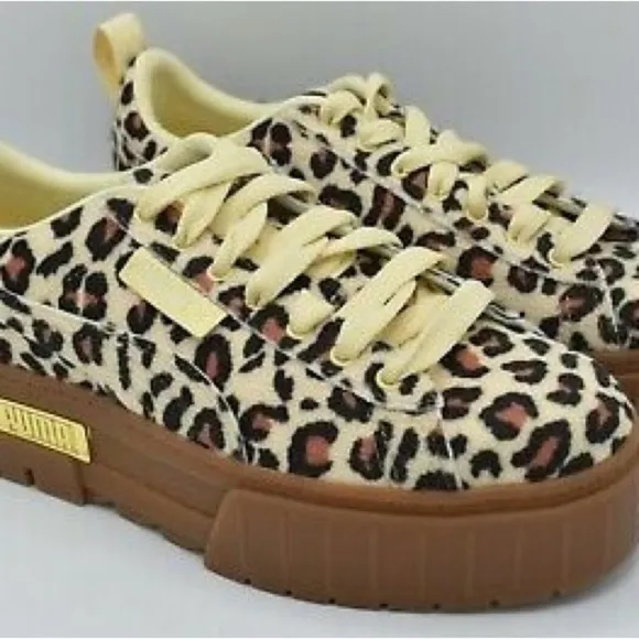 Puma Womens Mayze Leopard Platform   Sneakers Shoes Casual Size:7.5