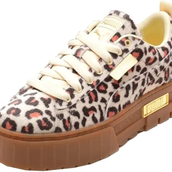 Puma Womens Mayze Leopard Platform   Sneakers Shoes Casual Size:7.5