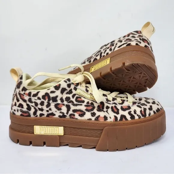 Puma Womens Mayze Leopard Platform   Sneakers Shoes Casual Size:7.5