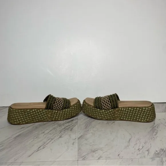 Rag &amp; Bone Logan Crochet Flatform Slide Sandal 9 1/2
