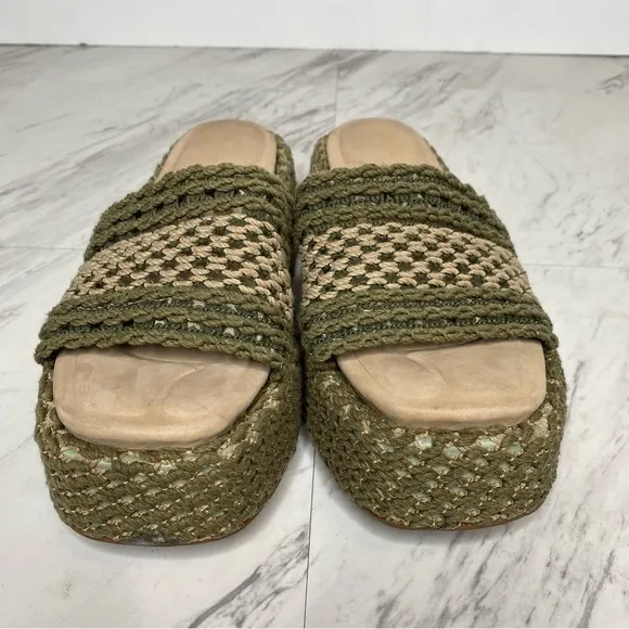 Rag &amp; Bone Logan Crochet Flatform Slide Sandal 9 1/2