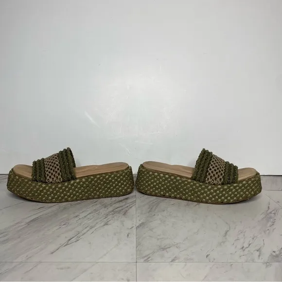 Rag &amp; Bone Logan Crochet Flatform Slide Sandal 9 1/2
