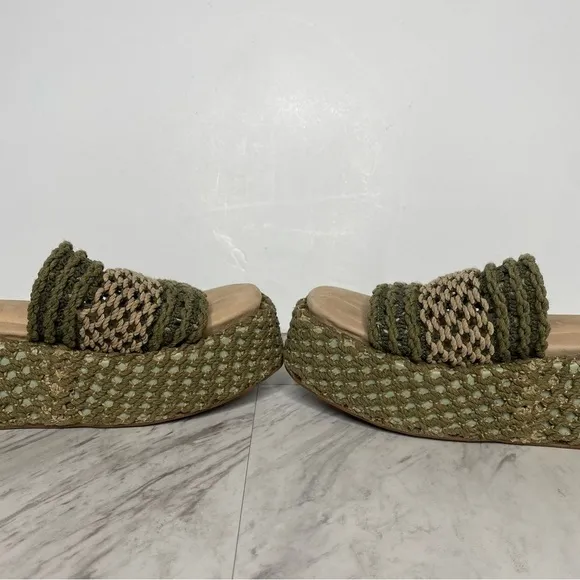 Rag &amp; Bone Logan Crochet Flatform Slide Sandal 9 1/2