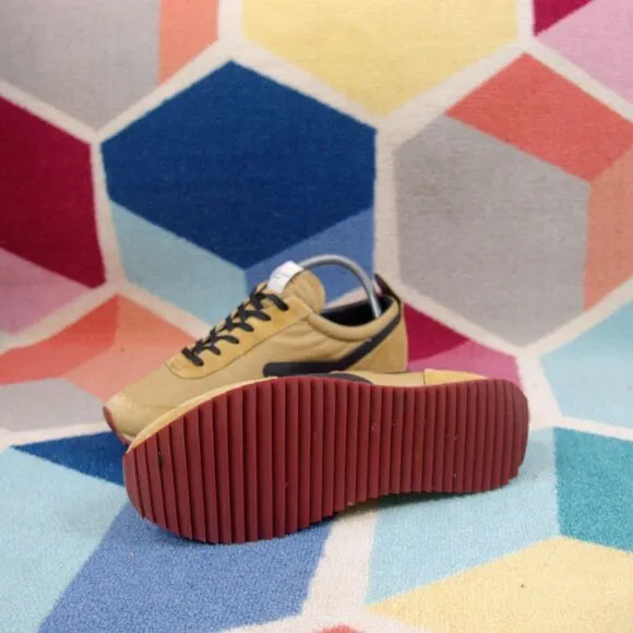 Rag &amp; Bone New York Tan Retro Sneakers Low Top Lace Up Shoes Women's Size 39 EU