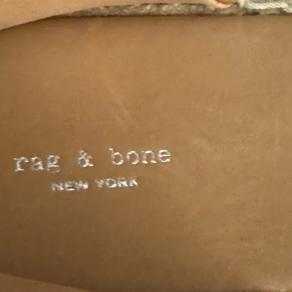 Rag &amp; Bone Tan and Cream Espadrille Sandals size 39