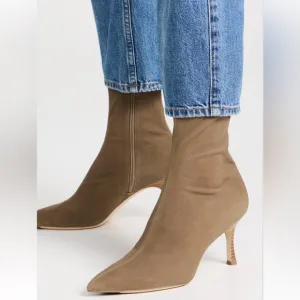 rag &amp; boneWomen's Brea Pointed Toe Booties size US 7 Color: Camel Suede NEW