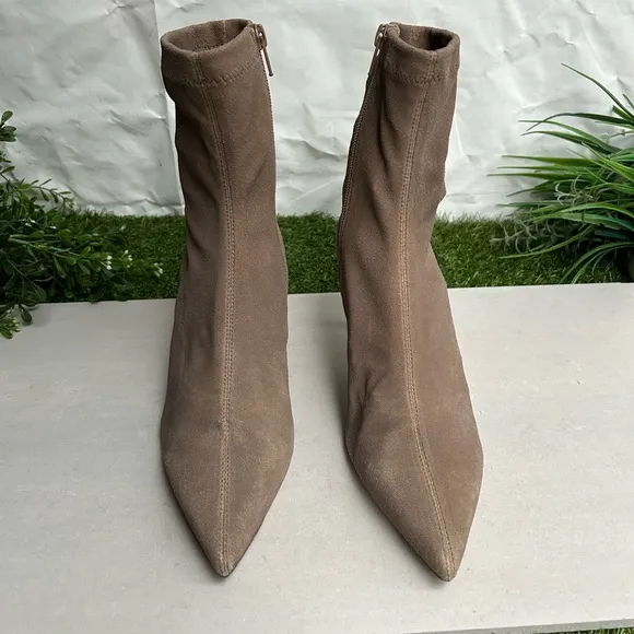 rag &amp; boneWomen's Brea Pointed Toe Booties size US 7 Color: Camel Suede NEW