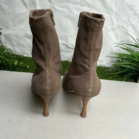 rag &amp; boneWomen's Brea Pointed Toe Booties size US 7 Color: Camel Suede NEW