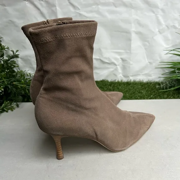 rag &amp; boneWomen's Brea Pointed Toe Booties size US 7 Color: Camel Suede NEW