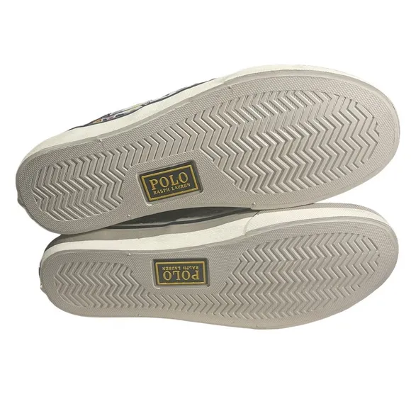 Ralph Lauren Polo Keaton Tiger Plaid Slip On Shoes Patchwork Men's Size 9.5