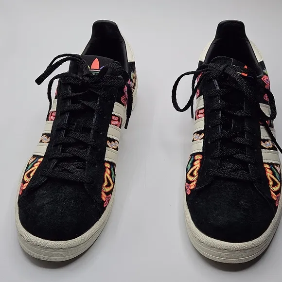 Rare Adidas Originals Campus 80s × Kris Andrew LowTop Shoes Black GX6390 Size7.5