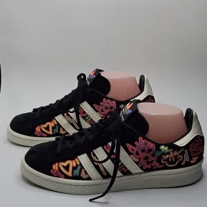 Rare Adidas Originals Campus 80s × Kris Andrew LowTop Shoes Black GX6390 Size7.5