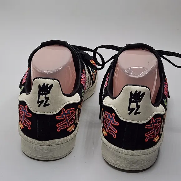 Rare Adidas Originals Campus 80s × Kris Andrew LowTop Shoes Black GX6390 Size7.5