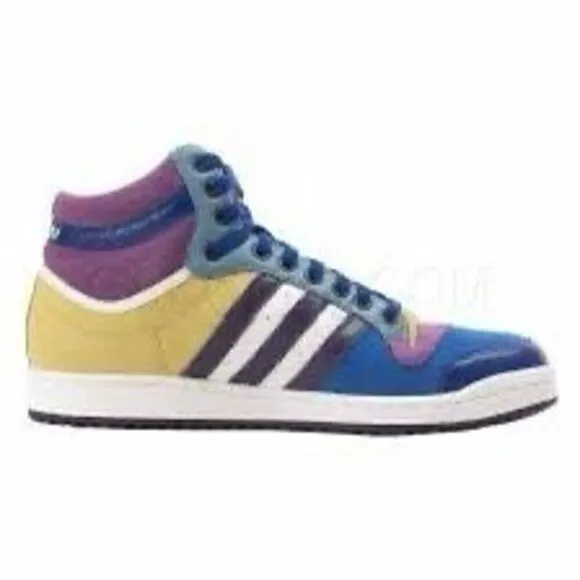 RARE Adidas Originals Top 10 Hi Retro Basketball Shoes Sneakers Multi 11.5