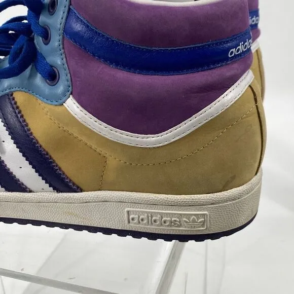 RARE Adidas Originals Top 10 Hi Retro Basketball Shoes Sneakers Multi 11.5