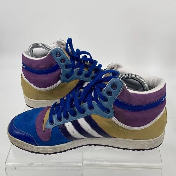 RARE Adidas Originals Top 10 Hi Retro Basketball Shoes Sneakers Multi 11.5