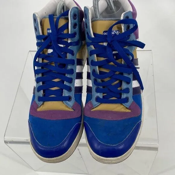 RARE Adidas Originals Top 10 Hi Retro Basketball Shoes Sneakers Multi 11.5