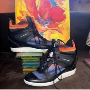 Rare Authentic Y-3 Yojhi Yamamoto Wedge Platform Booties shoes size 7