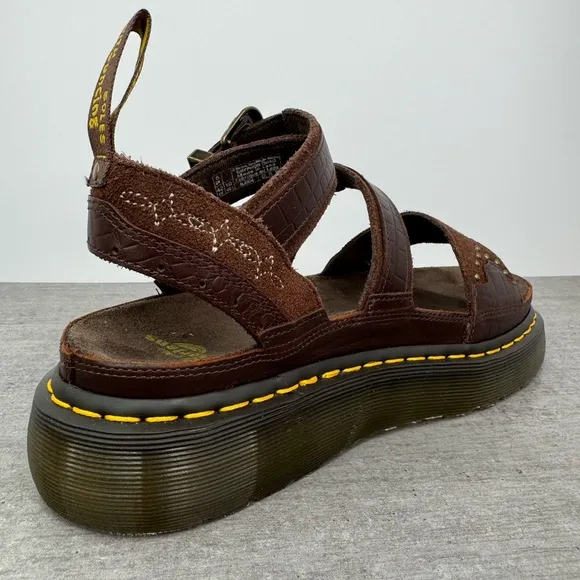 RARE Dr. Marten Gothic Americana Gryphon Quad Platform Sandals - Women's Size 10
