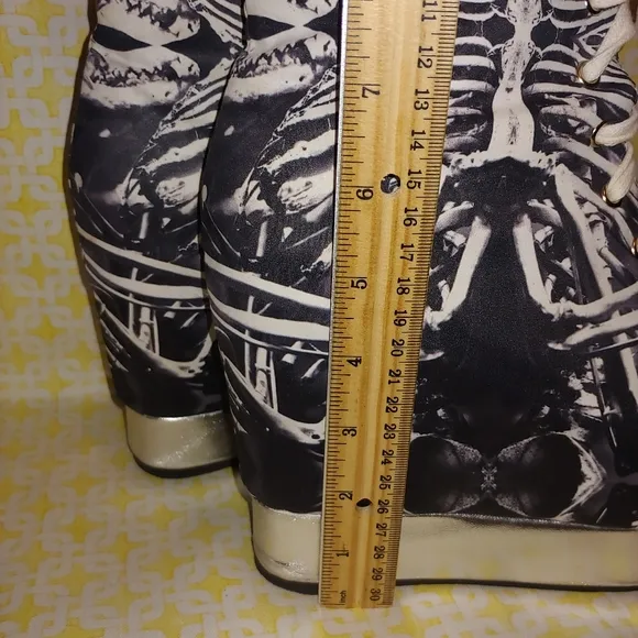 Rare! Jeffrey Campbell x Black Milk Back Off Rib Cage Bones Boots Booties Shoes