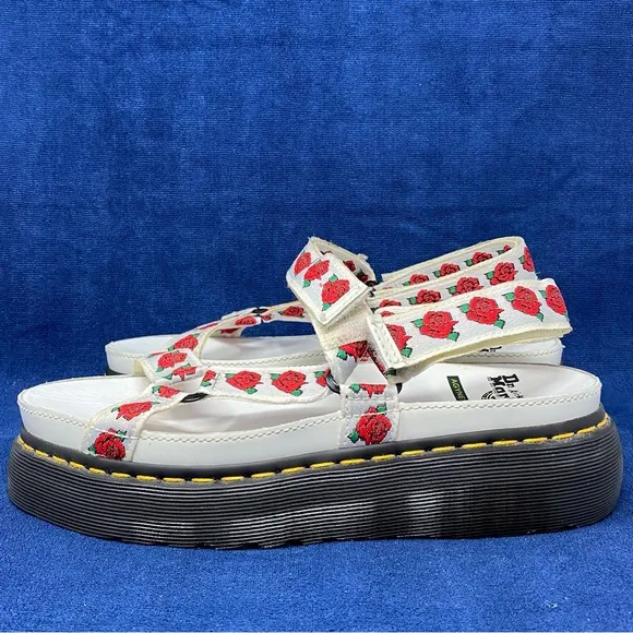 RARE limited edition Dr. Martens AGGY Agyness Deyn Rose platform sandals size 9