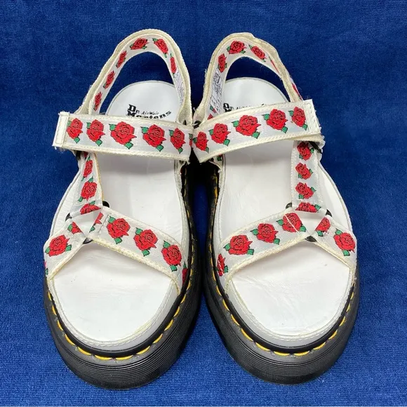 RARE limited edition Dr. Martens AGGY Agyness Deyn Rose platform sandals size 9