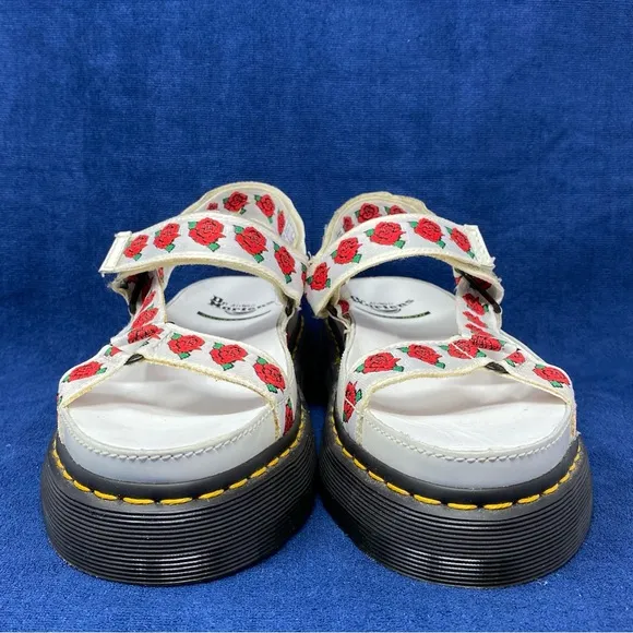 RARE limited edition Dr. Martens AGGY Agyness Deyn Rose platform sandals size 9
