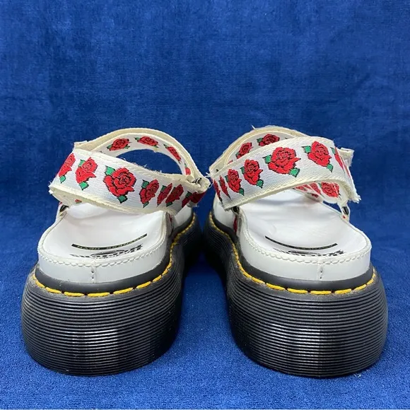 RARE limited edition Dr. Martens AGGY Agyness Deyn Rose platform sandals size 9