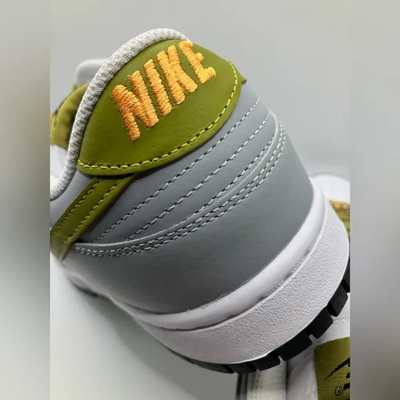 RARE Nike Dunk Low Unlocked By You CUSTOM Shoes White Wolf Grey Moss ID Shoelery