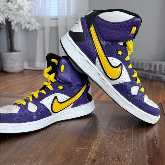 RARE NIKE LA Lakers Son Of Force Retro Basketball Shoes
