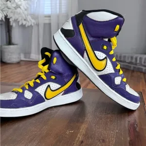RARE NIKE LA Lakers Son Of Force Retro Basketball Shoes
