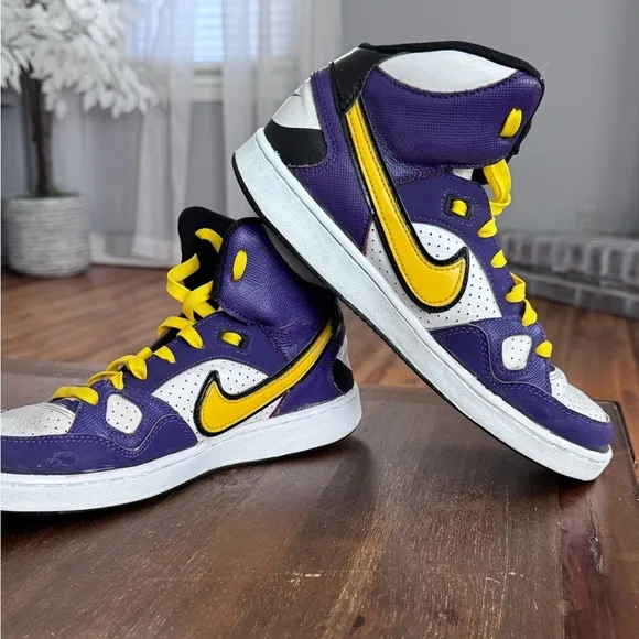 RARE NIKE LA Lakers Son Of Force Retro Basketball Shoes