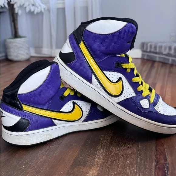 RARE NIKE LA Lakers Son Of Force Retro Basketball Shoes