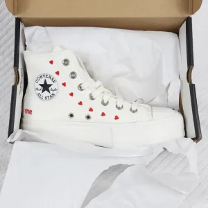 RARE NWT ❤️ Valentine’s Day ❤️ “Crafted with Love” Platform Converse