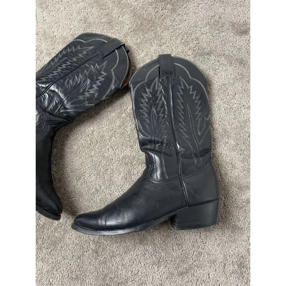 Rare Vintage 90's MONTANA Exotic Leather Western Cowboy Boots‎ Men's Size 7.5